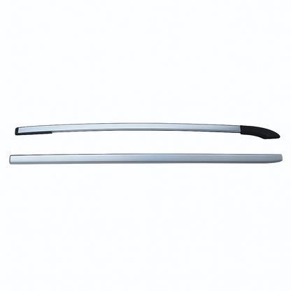 Two car roof racks on a white background