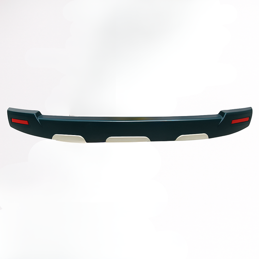 Car bumper with red reflectors on a white background
