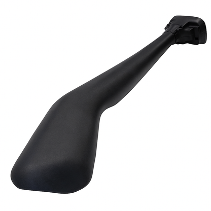 Black motorcycle mirror on a white background
