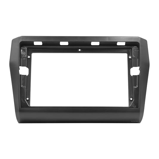 Black car stereo dashboard frame on a white background