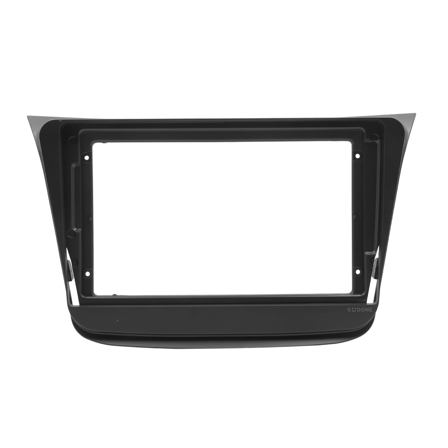Car stereo dashboard frame on a white background