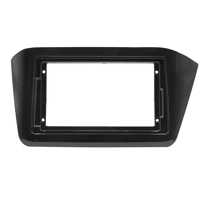 Black car stereo dashboard frame on a white background