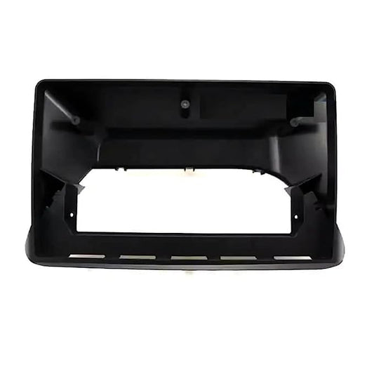 Black plastic component on a white background