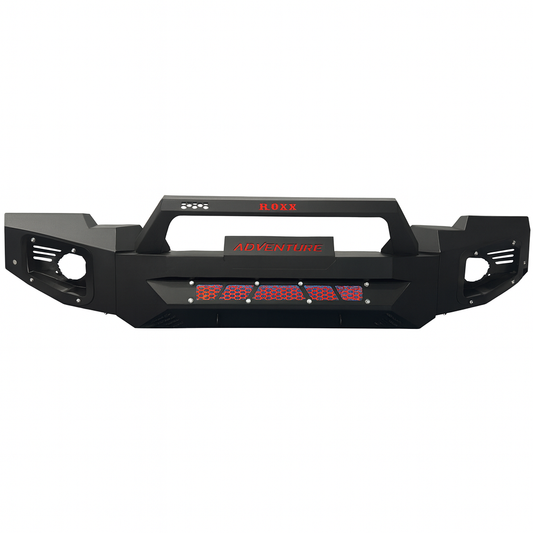 Black vehicle bumper with 'NOX' branding on a white background