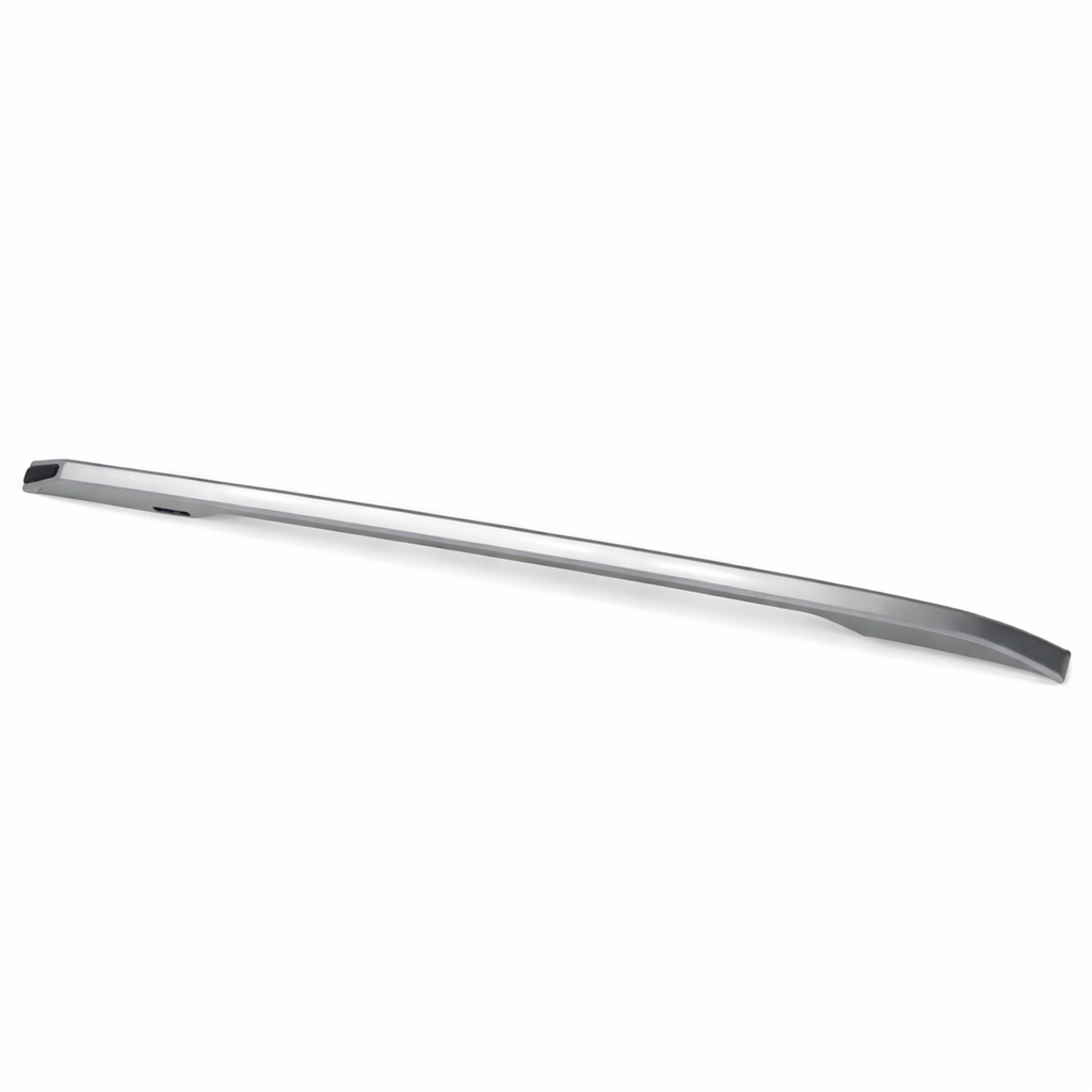 Chrome car bumper on a white background