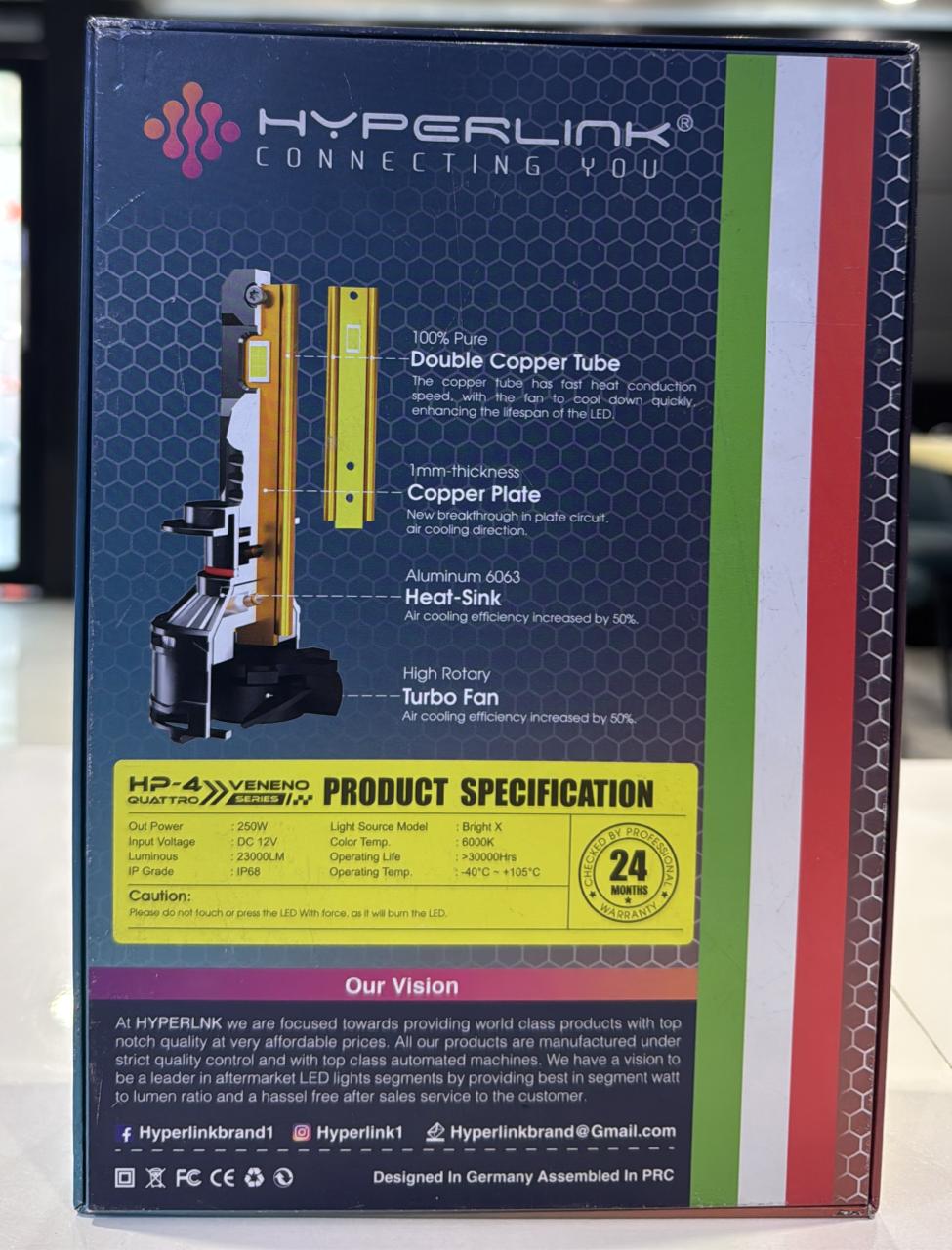 Hyperlink H4 250W LED Headlight