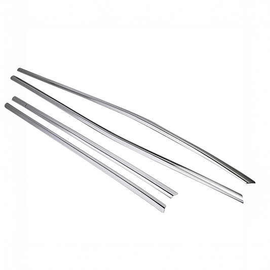 Set of metal straws on a white background