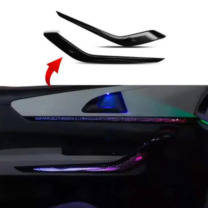Car interior light bar with LED lights on a white background