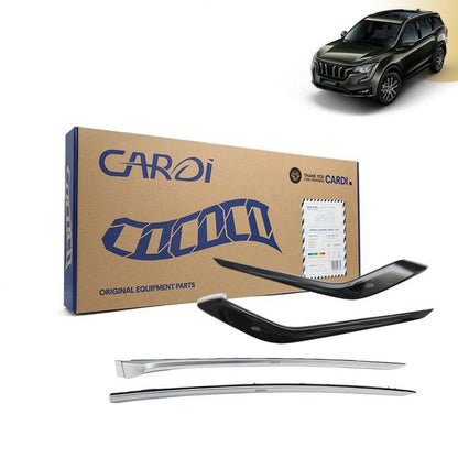 Carudi car parts with packaging and a car in the background