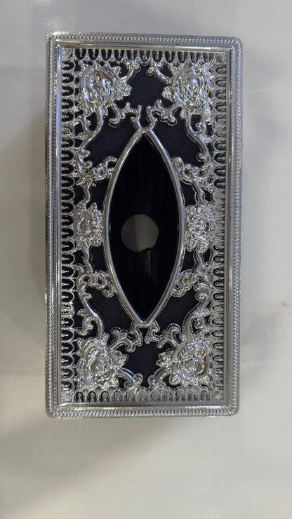 Chrome tissue box | black| tissue box