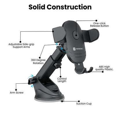 Portronics Mobile Holder Clamp M2